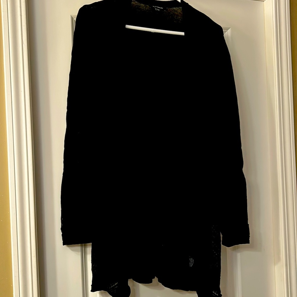 Wear With Jeans or Dress It Up.  Black Vintage delicate Light Cardigan.